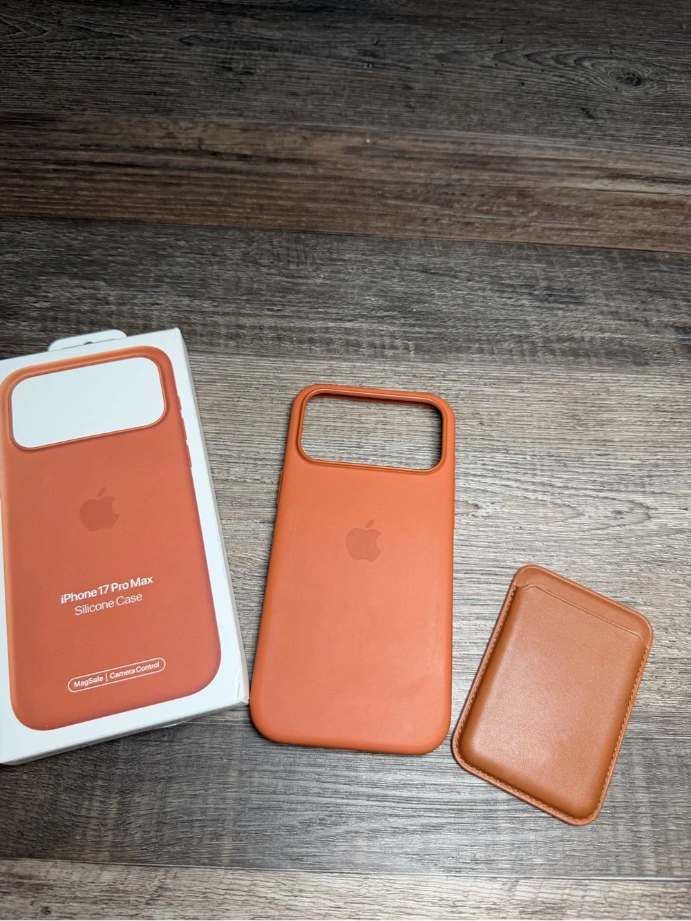 Authentic Terra Cotta Apple Orange Silicone Case for iPhone 17 Pro Max